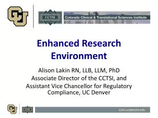 Enhanced Research Environment