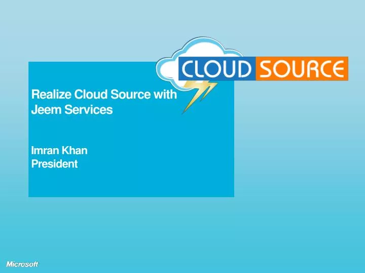 realize cloud source with jeem services imran khan president