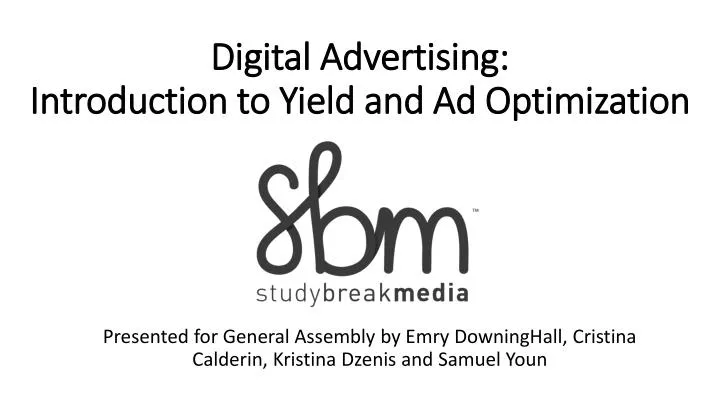 digital advertising introduction to yield and ad optimization