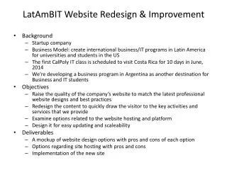 LatAmBIT Website Redesign &amp; Improvement
