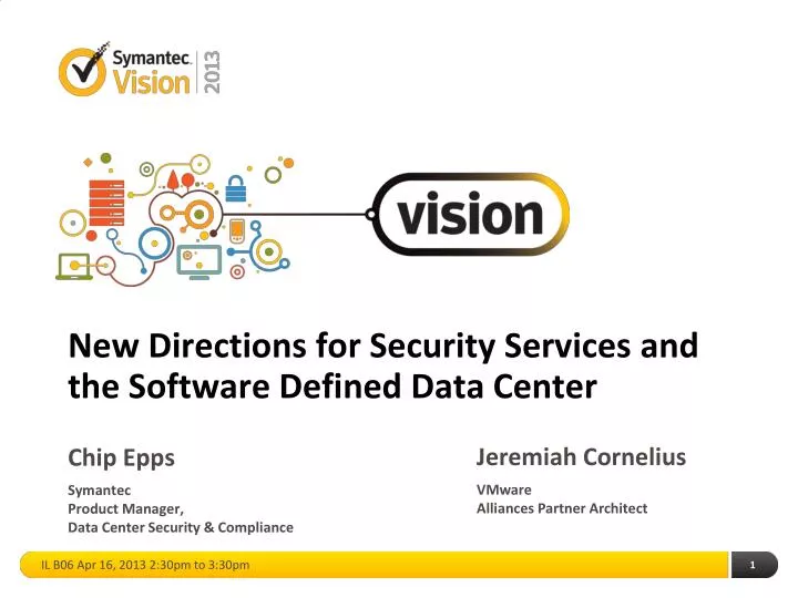 new directions for security services and the software defined data center