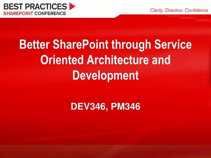 better sharepoint through service oriented architecture and development