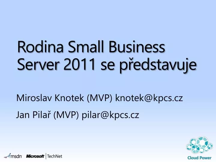 rodina small business server 2011 se p edstavuje