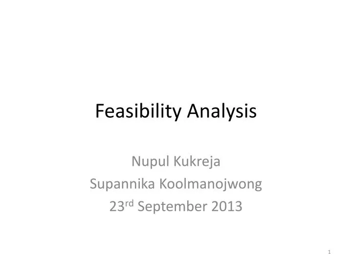 feasibility analysis