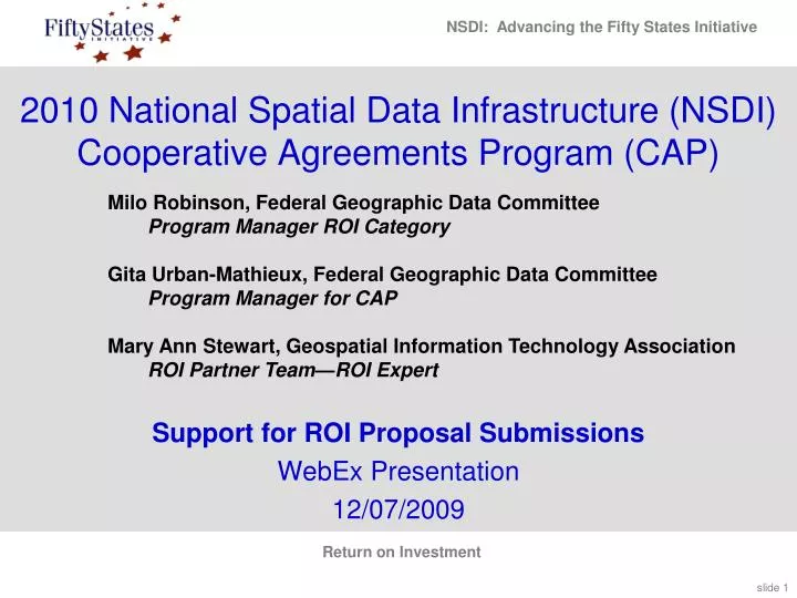 2010 national spatial data infrastructure nsdi cooperative agreements program cap