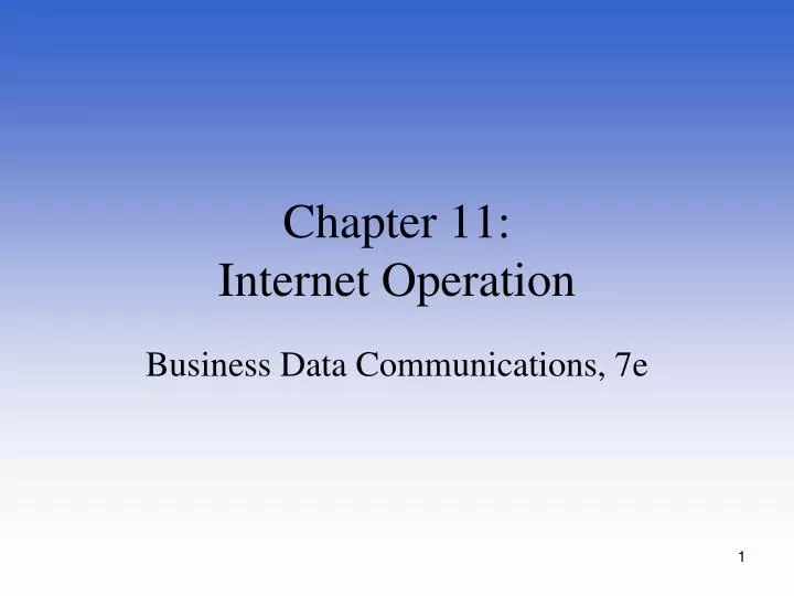 chapter 11 internet operation