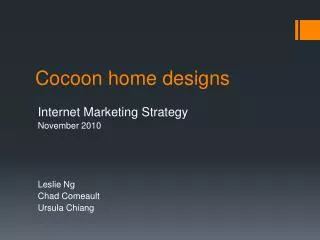 Cocoon home designs