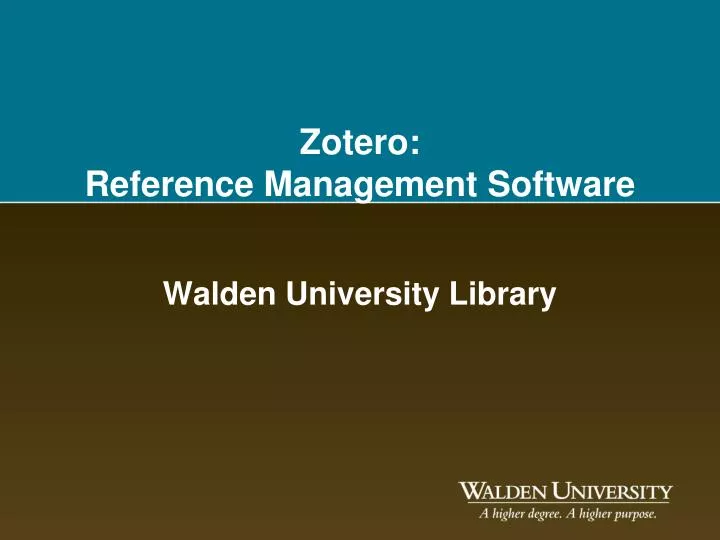zotero reference management software