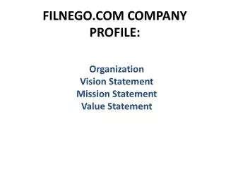 FILNEGO.COM COMPANY PROFILE:
