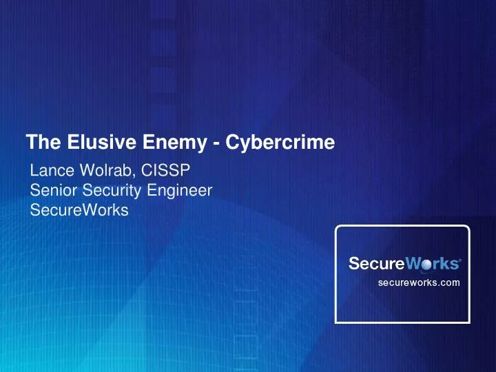 the elusive enemy cybercrime