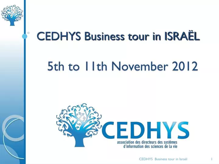 cedhys business tour in isra l