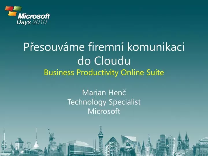 p esouv me firemn komunikaci do cloudu business productivity online suite