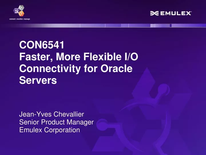 con6541 faster more flexible i o connectivity for oracle servers