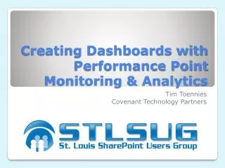 Creating Dashboards with Performance Point Monitoring &amp; Analytics