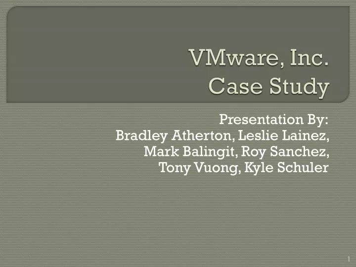 vmware inc case study