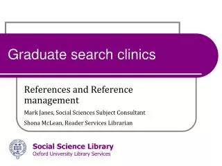 Graduate search clinics