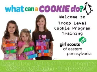 Welcome to Troop Level Cookie Program Training