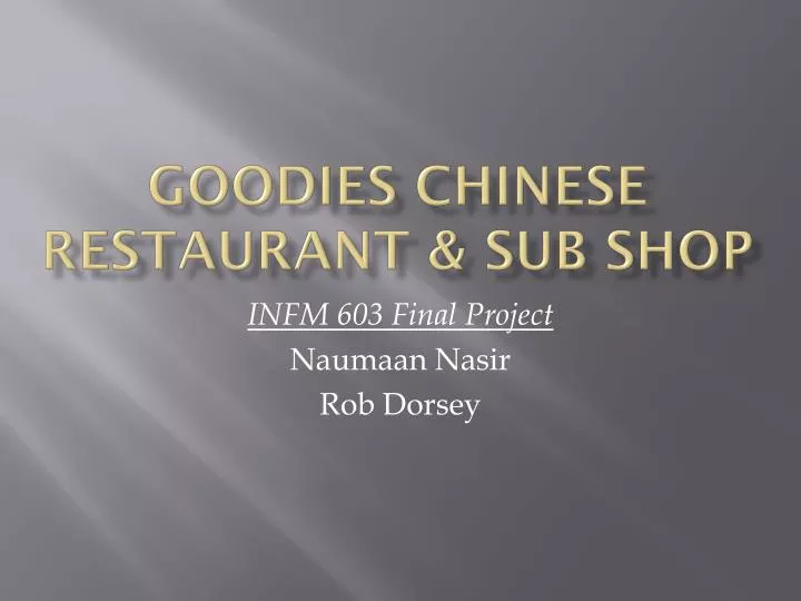 goodies chinese restaurant sub shop