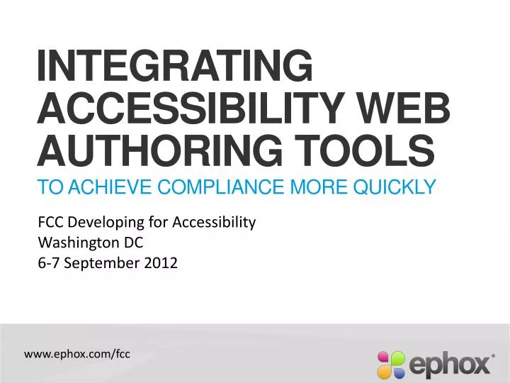 integrating accessibility web authoring tools