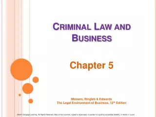 Criminal Law and Business