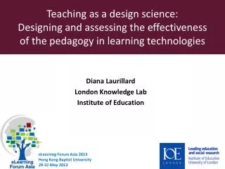 Teaching as a design science: Designing and assessing the effectiveness of the pedagogy in learning technologies
