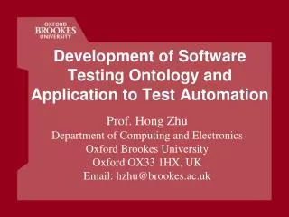 Development of Software Testing Ontology and Application to Test Automation