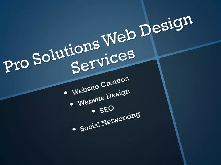 pro solutions web design services