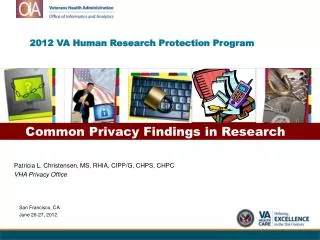 2012 VA Human Research Protection Program