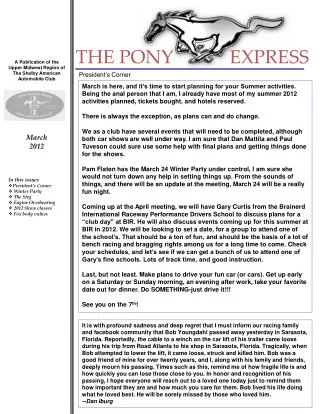 THE PONY EXPRESS