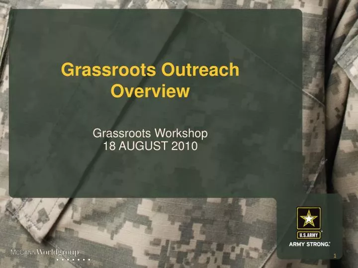 grassroots outreach overview
