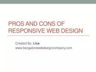 Pros and Cons Of Responsive Web design