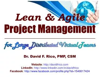 Lean &amp; Agile Project Management