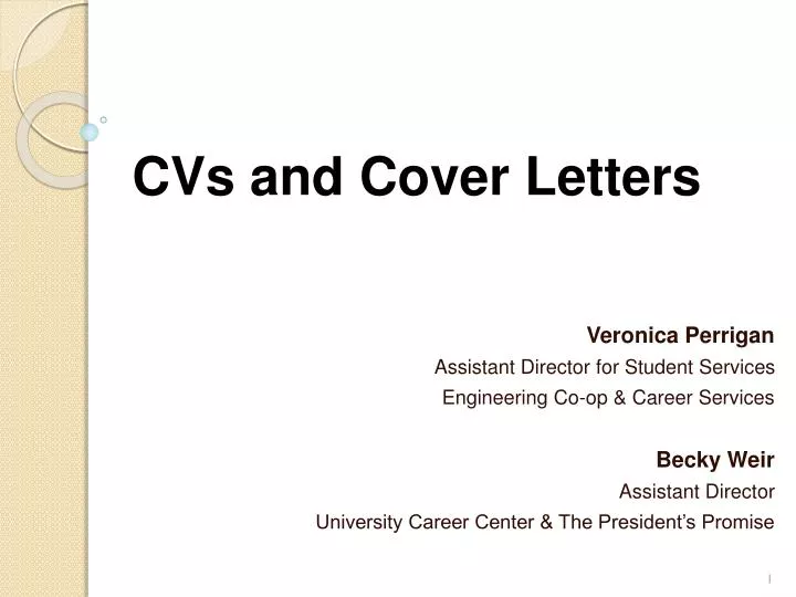cvs and cover letters