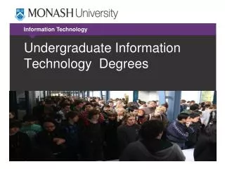 Undergraduate Information Technology Degrees