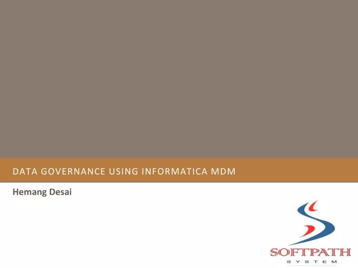 data governance using informatica mdm