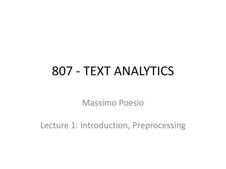 807 text analytics