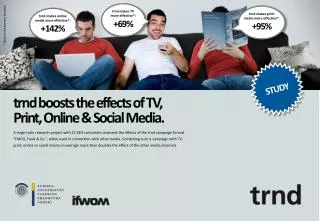 trnd boosts the effects of TV, Print, Online &amp; Social Media.