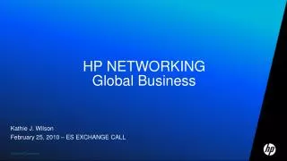 HP NETWORKING Global Business
