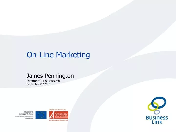 on line marketing james pennington director of it research september 21 st 2010