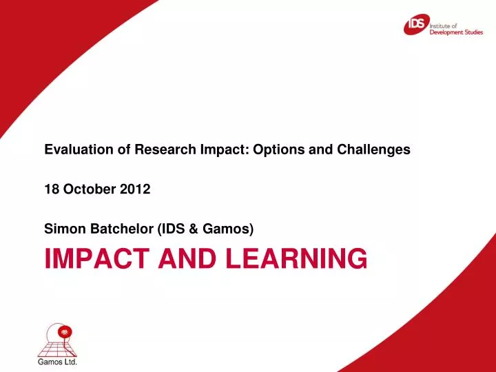 impact and learning