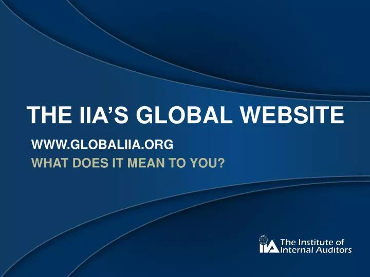 the iia s global website