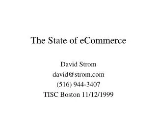 The State of eCommerce