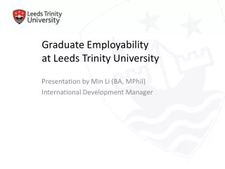 Graduate Employability at Leeds Trinity University