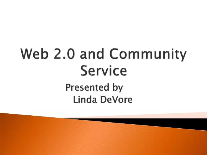 web 2 0 and community service