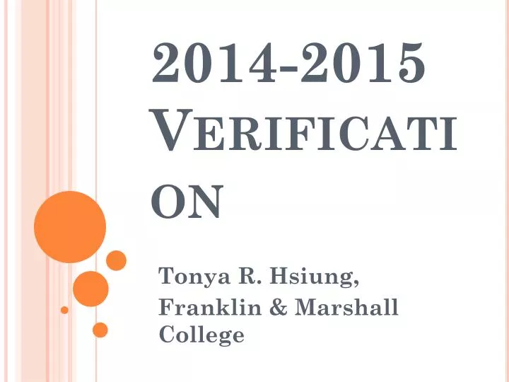 2014 2015 verification