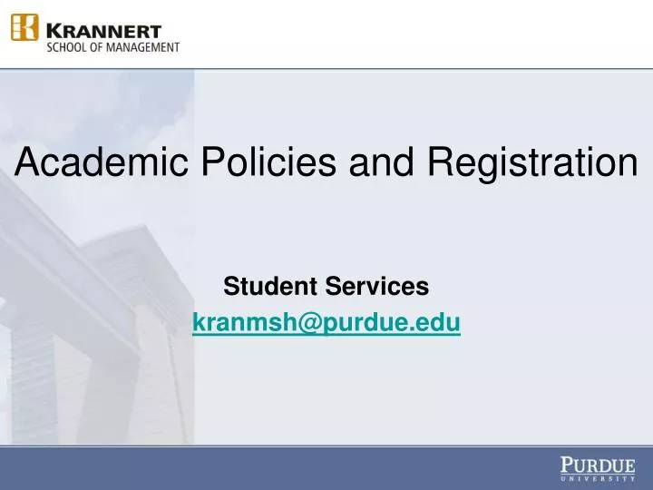 academic policies and registration