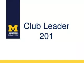 Club Leader 201