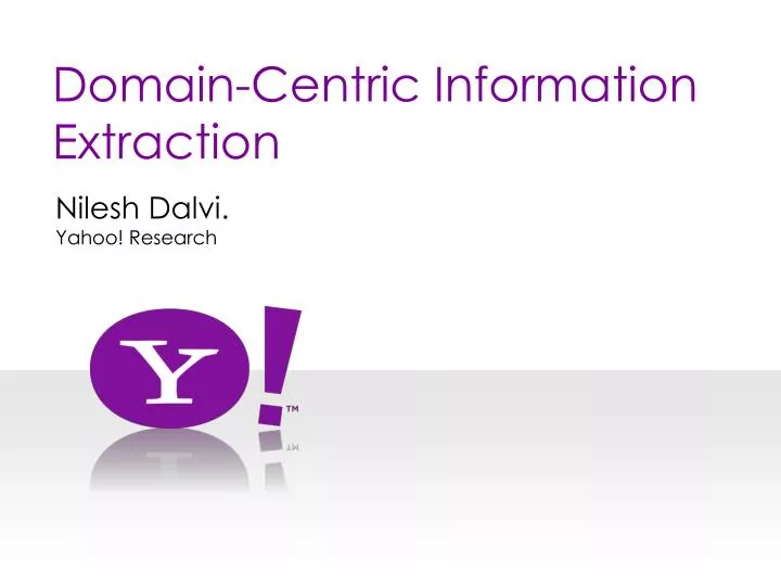 domain centric information extraction