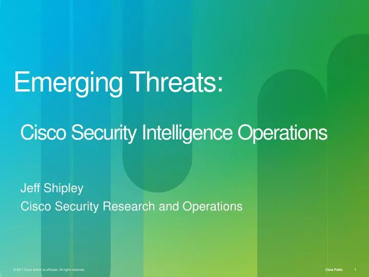 emerging threats cisco security intelligence operations