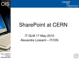 SharePoint at CERN
